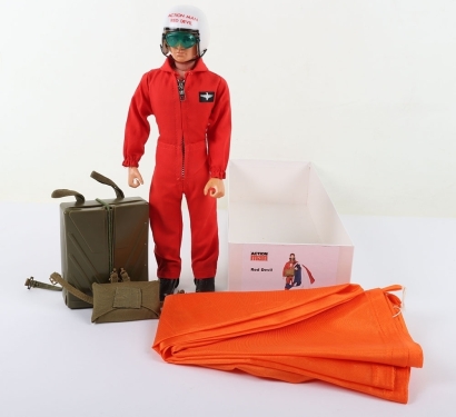 Vintage Palitoy Action Man Red Devil Parachutists Second Issue,