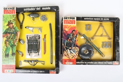 Two Boxed Vintage Geyper man (Spain) accessory Sets