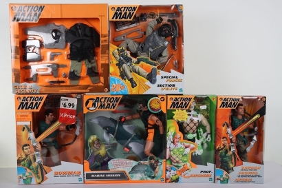 Five Hasbro Action Man Boxed Figures