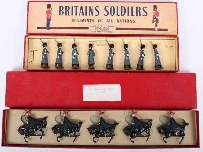 Britains boxed set 312 Grenadier Guards in Winter Overcoats, post-war,