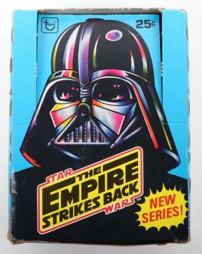 Vintage 1980 Topps Star Wars empire strikes back movie photo cards bubble gun trade box