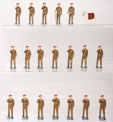 Professionally repainted and converted Parachute Regiment of Buglers Britians toy soldiers,