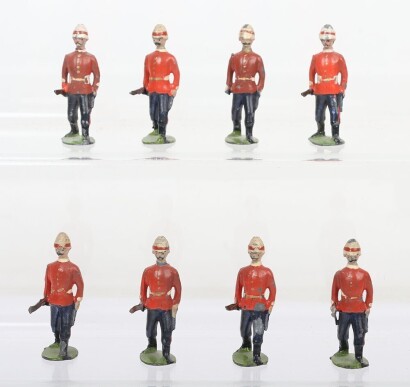 Britains set 21b, small size Northumberland Fusiliers at the trail, foreign service order, first version,