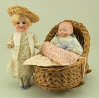 Heubach Koppelsdorf 250 bisque head doll, German circa 1910,