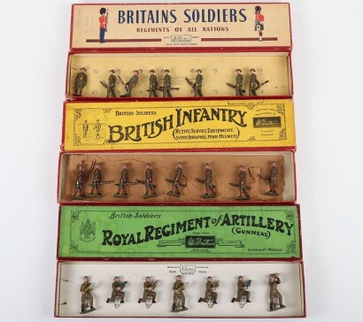 Britains set 195 British Infantry Active service, circa 1930,