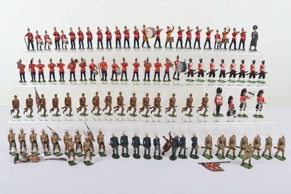 Collection of solid cast toy soldiers,