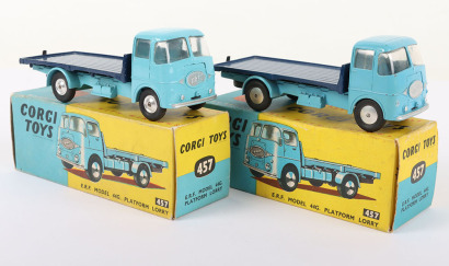 Two Corgi Toys 457 E.R.F. Model 44G Platform Lorries
