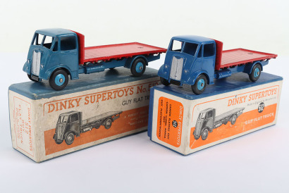 Two Boxed Dinky Toys 512 Guy Flat Truck Lorries