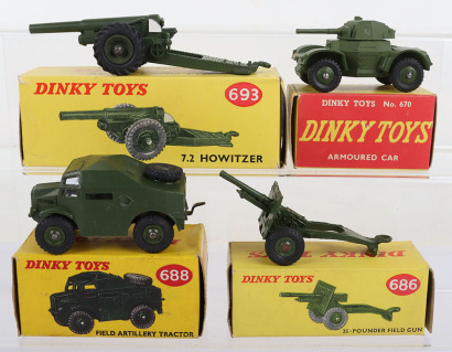 Four Boxed Dinky Toys Military Models