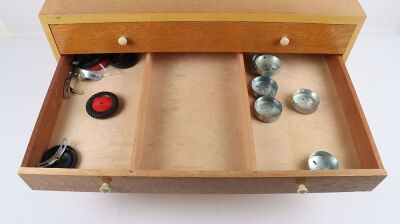 Meccano empty outfit No.10 wooden cabinet and another - 5