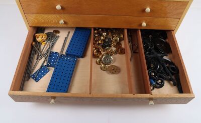 Meccano empty outfit No.10 wooden cabinet and another - 6