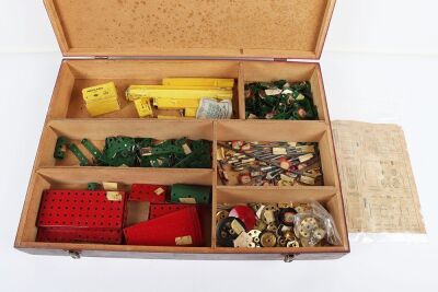 Meccano empty outfit No.10 wooden cabinet and another - 9