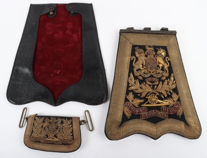 Royal Artillery Officer Full Dress Embroidered Sabretache & Pouch