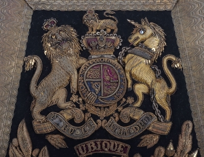 Royal Artillery Officer Full Dress Embroidered Sabretache & Pouch - 5