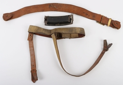 3rd (Prince of Wales Own) Dragoon Guards Officers Full Dress Pouch & Waist Belts. - 2