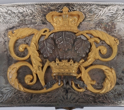 3rd (Prince of Wales Own) Dragoon Guards Officers Full Dress Pouch & Waist Belts. - 4