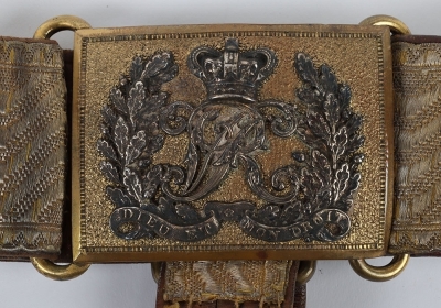 3rd (Prince of Wales Own) Dragoon Guards Officers Full Dress Pouch & Waist Belts. - 11
