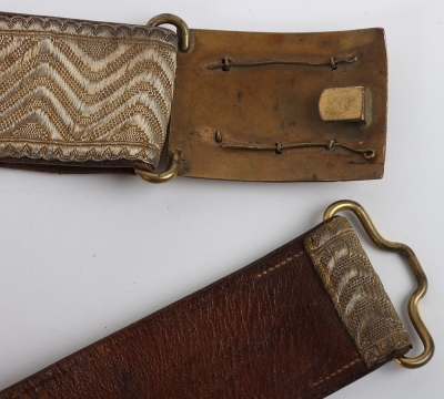 3rd (Prince of Wales Own) Dragoon Guards Officers Full Dress Pouch & Waist Belts. - 12