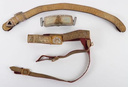 4th Royal Irish Dragoon Guards Officers Full Dress Pouch Belt, Pouch and Waist Belt