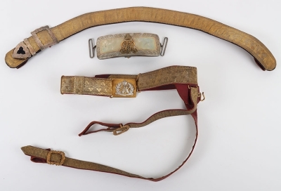 4th Royal Irish Dragoon Guards Officers Full Dress Pouch Belt, Pouch and Waist Belt