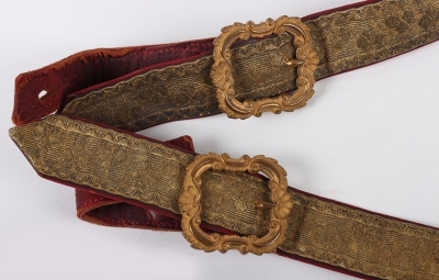 4th Royal Irish Dragoon Guards Officers Full Dress Pouch Belt, Pouch and Waist Belt - 2