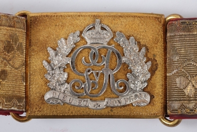 4th Royal Irish Dragoon Guards Officers Full Dress Pouch Belt, Pouch and Waist Belt - 3