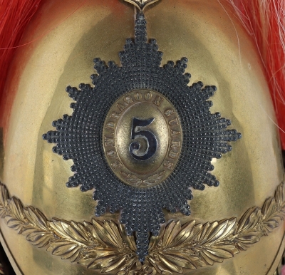 5th Princess Charlottes Dragoon Guards Officers 1871 Pattern Full Dress Helmet - 2