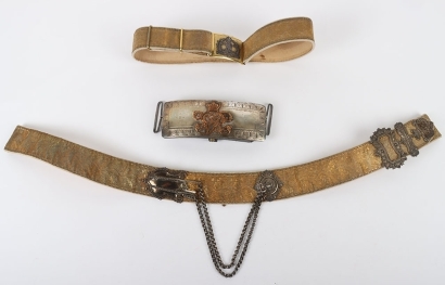 6th Dragoon Guards Carabineers Officers Full Dress Pouch Belt, Pouch & Waist Belt.