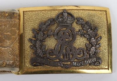 6th Dragoon Guards Carabineers Officers Full Dress Pouch Belt, Pouch & Waist Belt. - 8