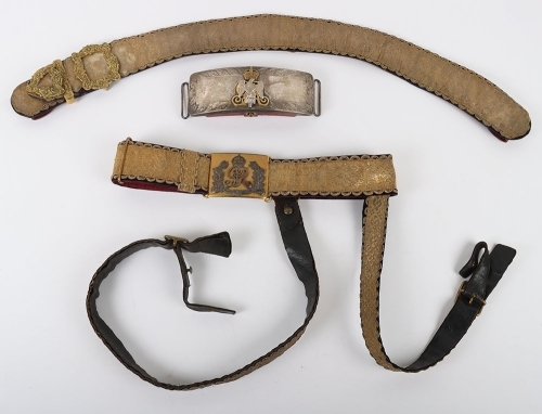 1st Royal Dragoons Officers Full Dress Pouch Belt, Pouch and Waist Belt