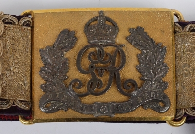 1st Royal Dragoons Officers Full Dress Pouch Belt, Pouch and Waist Belt - 3
