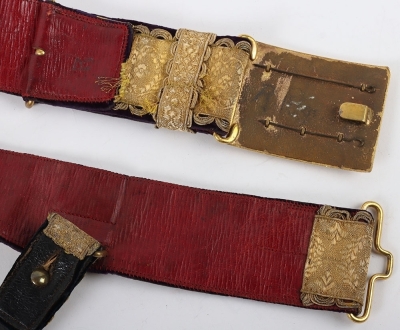 1st Royal Dragoons Officers Full Dress Pouch Belt, Pouch and Waist Belt - 4