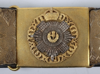 Scots Greys Officers Full Dress Pouch Belt, Pouch and Waist Belt - 3