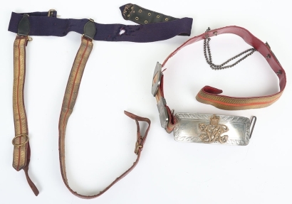 3rd Hussars Captains Full Dress Pouch Belt, Pouch & Slings