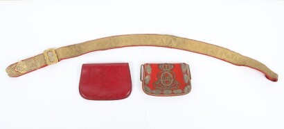 7th Hussars Officers Full Dress Pouch Belt & Pouch