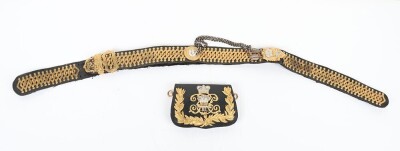 10th Hussars Officers Full Dress Pouch Belt & Pouch - 2