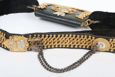 10th Hussars Officers Full Dress Pouch Belt & Pouch - 5