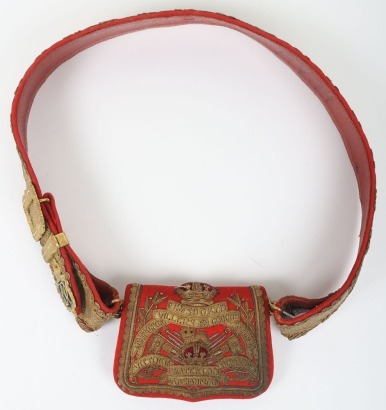 15th Hussars Officers Full Dress Pouch belt & Pouch