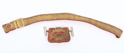 15th Hussars Officers Full Dress Pouch belt & Pouch - 2
