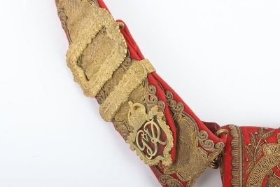 15th Hussars Officers Full Dress Pouch belt & Pouch - 4