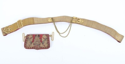 18th Hussars Officers Full Dress Pouch Belt & Pouch - 2