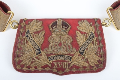 18th Hussars Officers Full Dress Pouch Belt & Pouch - 3