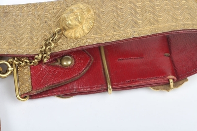 18th Hussars Officers Full Dress Pouch Belt & Pouch - 10