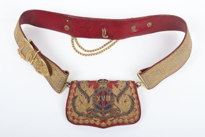 18th Hussars Officers Full Dress Pouch Belt & Pouch