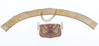 18th Hussars Officers Full Dress Pouch Belt & Pouch - 5