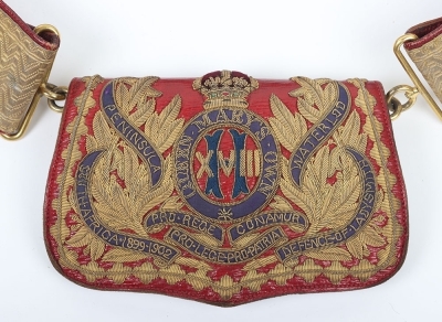 18th Hussars Officers Full Dress Pouch Belt & Pouch - 6