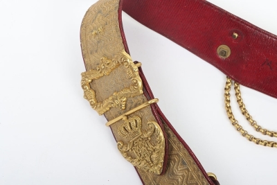 18th Hussars Officers Full Dress Pouch Belt & Pouch - 7