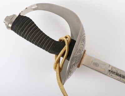 EIIR 1912 Pattern Cavalry Officers Sword of Captain P S Mosse, 14th / 20th Hussars, - 5