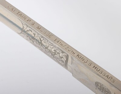 EIIR 1912 Pattern Cavalry Officers Sword of Captain P S Mosse, 14th / 20th Hussars, - 15