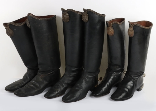 3 Pairs of Hussar Officers Full Dress Hessian Boots